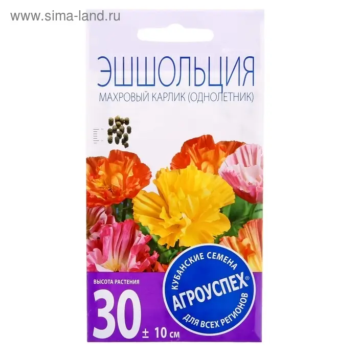 Семена цветов Эшшольция Махровый карлик, О, 0,2г