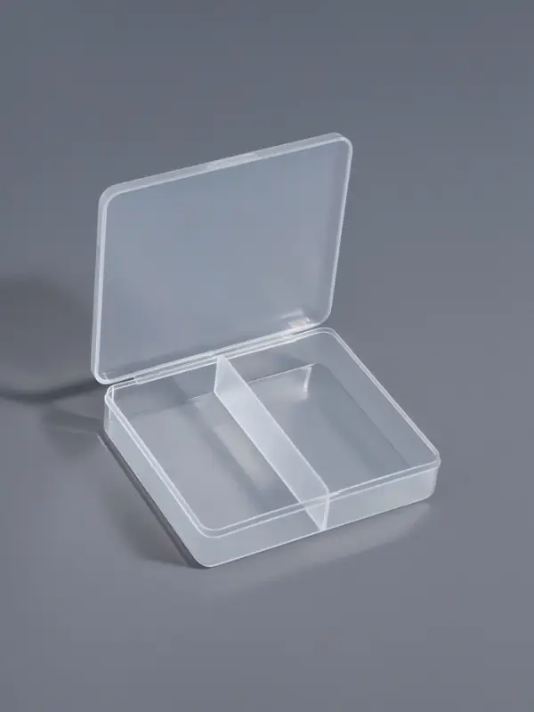 Органайзер для хранения мелочей, 2 ячейки, 7.3×6.3×1.6 см, прозрачный