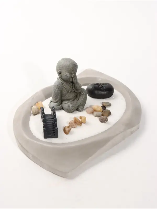 Сад камней &laquo;Смеющийся будда&raquo;, с подставкой для благовоний, 24&times;14.5&times;2 см