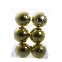 Ёлочные игрушки &laquo;Винтажный глянец&raquo;, шары новогодние, d=8 см, набор 6 шт., золотистый