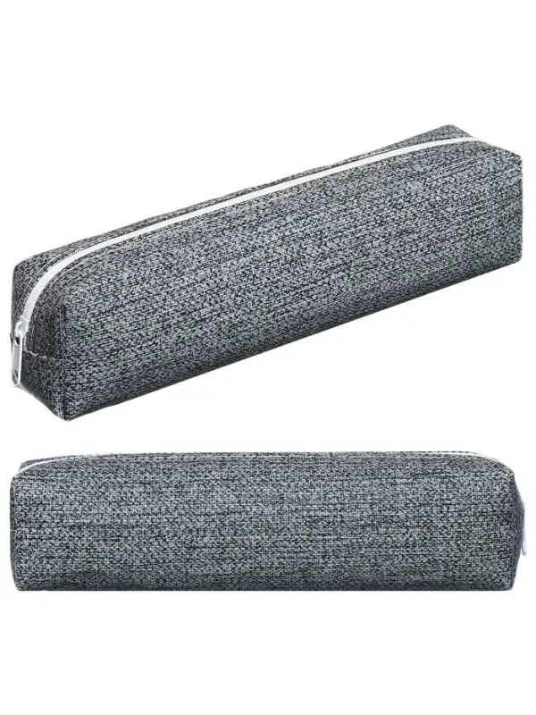 Пенал школьный на молнии Calligrata &laquo;Твид&raquo;, 1 отделение, серый