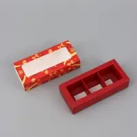 Коробка подарочная для 3 конфет &laquo;Красная&raquo;, 13.3&times;3.3&times;5.8 см
