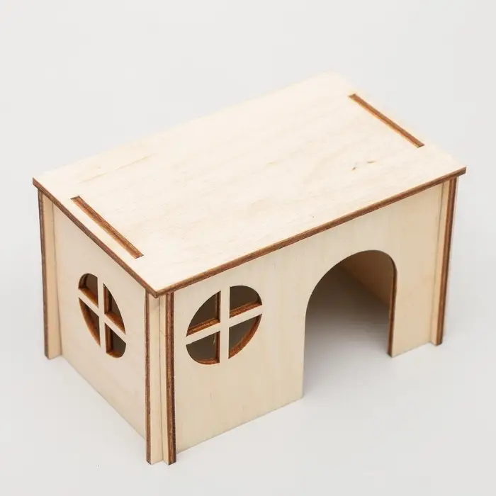 Домик для грызунов малый, 12.5&times;7.5&times;7.5 см, дерево