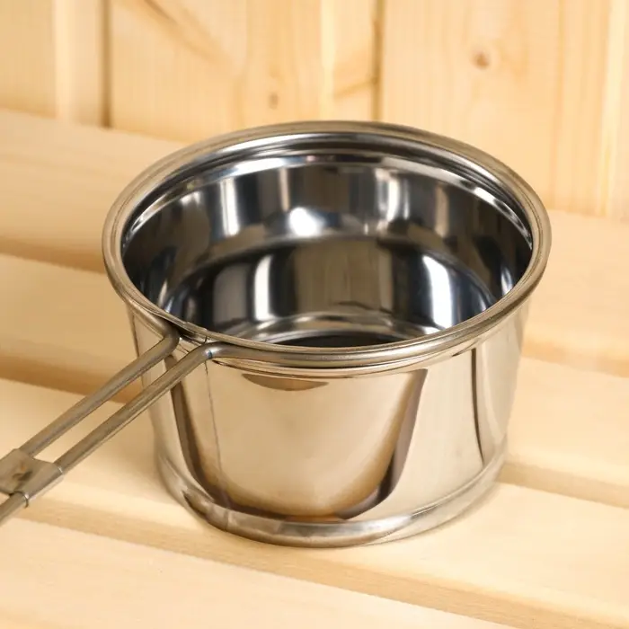 Ковш - черпак для бани и сауны, 400 мл, нержавеющая сталь, деревянная ручка, 46 см, &laquo;Добропаровъ&raquo;