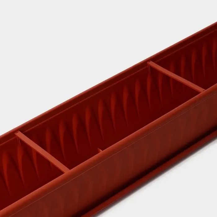 Балконный ящик для цветов &laquo;Алиция&raquo;, 18 л, 100&times;19&times;17 см, с поддоном, цвет терракотовый