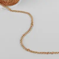 Цепочка для сумки, железная, 4.35&times;5.8 мм, 10 &plusmn; 0.5 м, цвет золотой