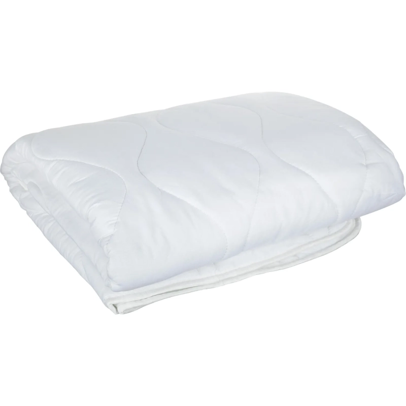 Одеяло Luscan 140х205 стег, кант, 300-350гр/м2 (холлофайбер/микрофибра),бел