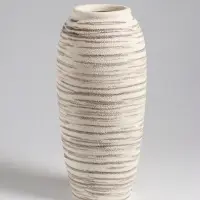 Ваза настольная керамика "Беажио" элит, 25,5х10 см, бежево-коричневый