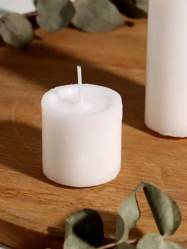 Набор свечей "Столбики белые" 3 шт d=5 см h=5; 7,5 и 10 см 15х5х14,8 см