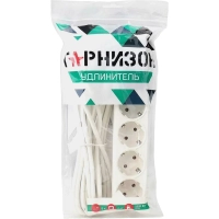 Удлинитель Гарнизон EL-NB-G4-W-5 4р/5м, 10А, с выкл. и зазем., белый
