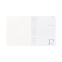 Тетрадь 12 листов в косую линию Hatber БЕЛАЯ, пластиковая обложка, скруглённые углы, блок офсет 60-65 г/м&sup2;