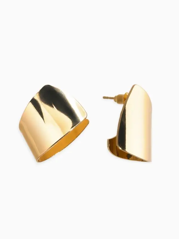 Серьги металл &laquo;Геометрия&raquo;, заворот, цвет золото