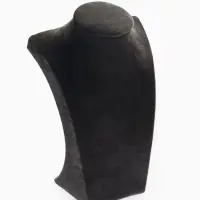 Бюст для украшений QF, 12&times;6&times;19 см, h=19 см, флок, серый графит