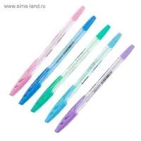 Ручка шариковая Berlingo. Tribase Pastel, синий стержень, узел 0.7 мм, МИКС