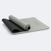 Коврик для фитнеса и йоги ONLYTOP, нескользящий, 183&times;61&times;0.6 см, серый, чёрный
