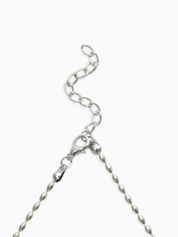 Колье "Летний вайб" морское дно, цвет белый в серебре