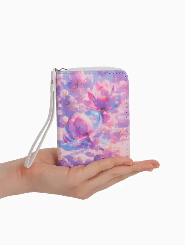 Кошелек жен 07-01-01 Июнь2535 цветы, 12*1,5*9 см, 2 отд+отд/молн, д/карт, сиреневый Кошелек жен 07-01-01 Июнь2535 цветы, 12*1,5*9 см, 2 отд+отд/молн, д/карт, сиреневый