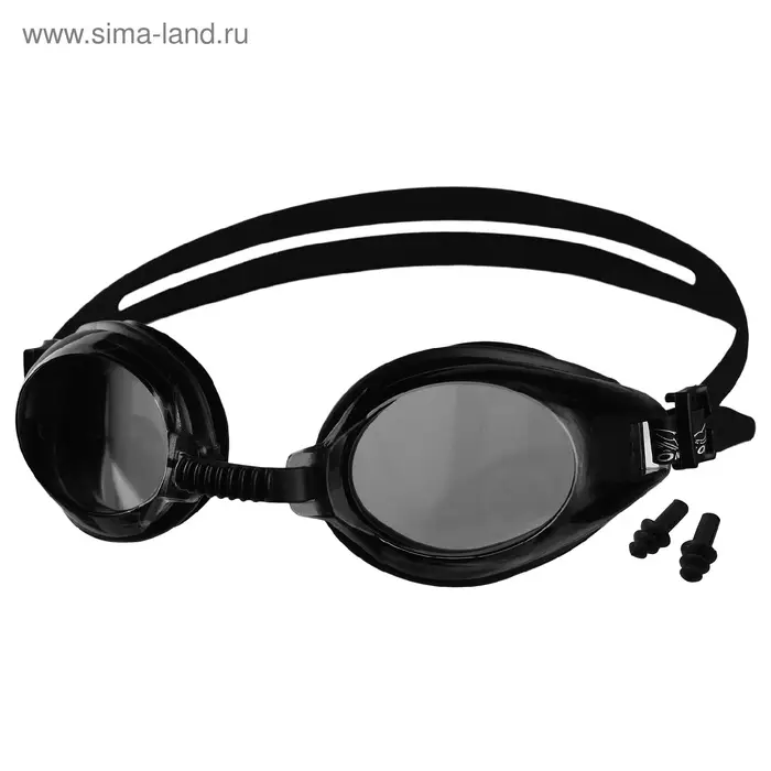 Очки для плавания ONLYTOP, беруши, цвета МИКС