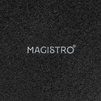 Набор тарелок фарфоровых для пасты Magistro Carbon, 21×21 см, 2 шт, цвет чёрный