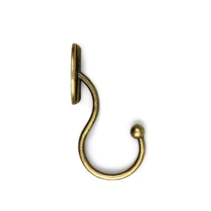 Крючок мебельный ТУНДРА TKO019, однорожковый, бронза Крючок мебельный ТУНДРА TKO019, однорожковый, бронза