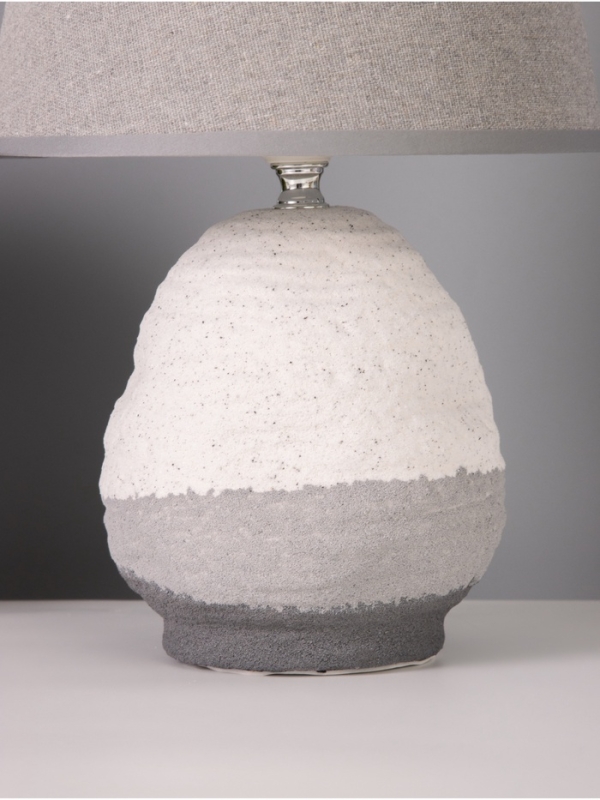 Лампа настольная Лампа настольная "Скала" 1х40Вт Е27 серый/белый 20х20х32см