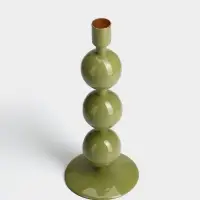 Подсвечник на 1 свечу &laquo;Авокадо&raquo;, с 3 сферами, 10&times;10&times;25 см