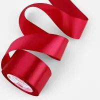 Лента атласная, 50 мм, 23&plusmn;1 м, красная №33