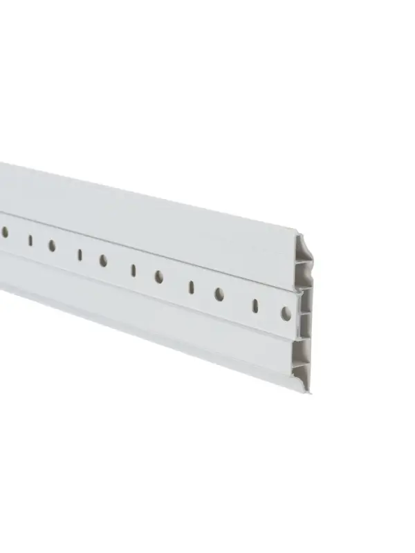 Плинтус напольный фигурный &laquo;Идеал. Дюра&raquo;, 2200&times;80 мм, цвет 001 белый