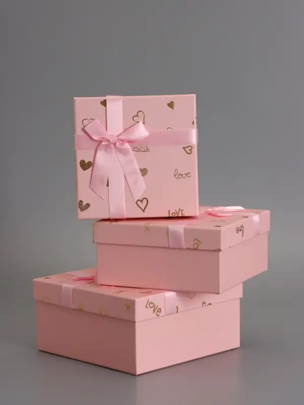 Наборок коробок 3 в 1 прямоугольные 19*19*9.8 17*17*8.0 15*15*6.5 см