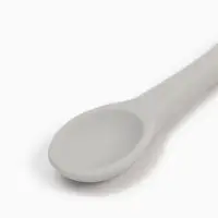 Тарелка детская на присоске и ложка, серый, Mum&Baby Тарелка детская на присоске и ложка, серый, Mum&Baby