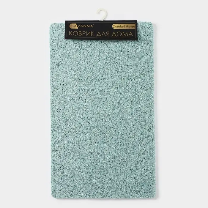 Коврик придверный SAVANNA, грязезащитный, 45&times;75 см, бирюзовый