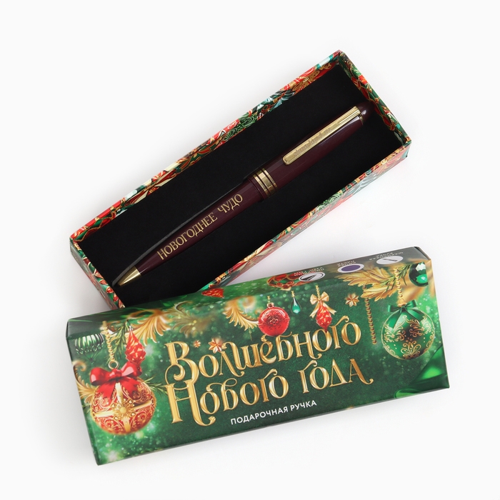 Ручка шариковаяв подарочной коробке «Новый год: Волшебного Нового года», пластик, синяя паста 1.0 мм Ручка шариковаяв подарочной коробке «Новый год: Волшебного Нового года», пластик, синяя паста 1.0 мм