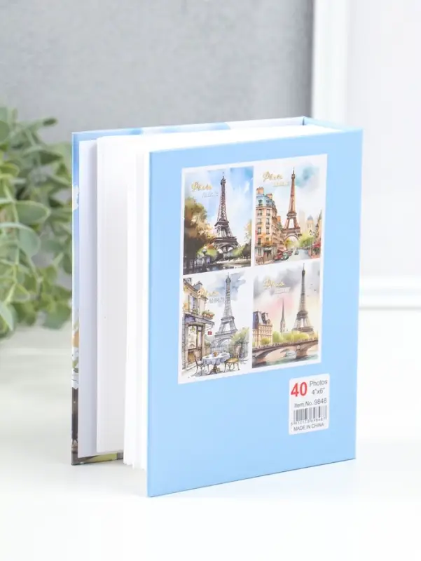 Фотоальбом на 100 фото 10х15 см "Парк у Эйфелевой башни" 4,5х12,5х16,5 см