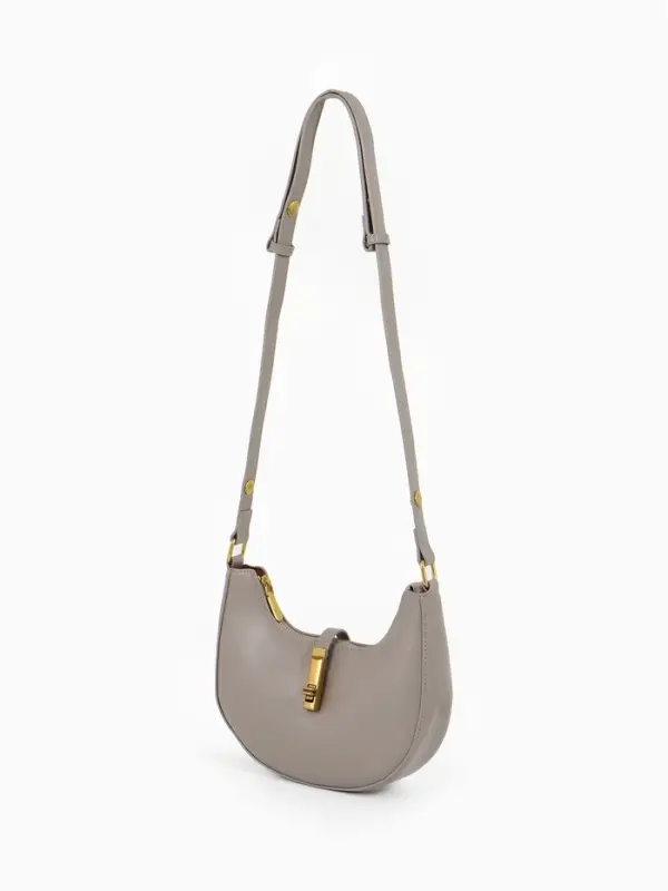 Сумка женская багет TEXTURA на молнии, 24&times;6&times;14 см, серая