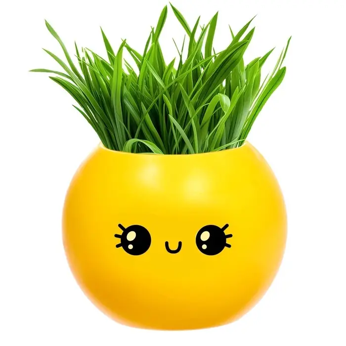 Набор для опытов, для детей &laquo;Выращиваем травку&raquo;, растение в горшочке - эмодзи &laquo;Милый&raquo;