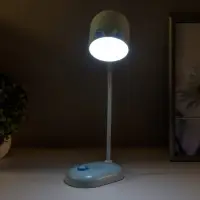 Лампа настольная RISALUX &laquo;Мими&raquo;, светодиодная, 3 Вт, диммер, USB, голубая, 8&times;12.5&times;32 см