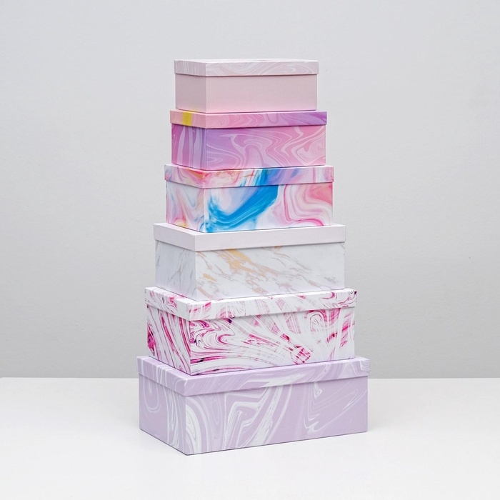 Набор коробок 15 в 1, упаковка подарочная, «Текстурный», 12 х 6.5 х 4 см - 46.5 х 30 х 17.5 см