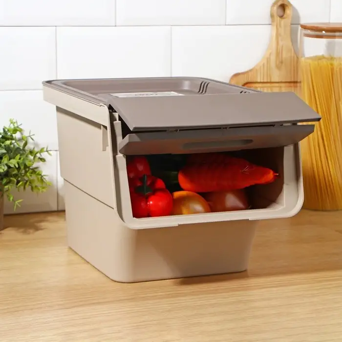 Ящик для овощей IDEA &laquo;Смарт&raquo;, 12 л, 26&times;34&times;24 см, латте