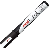 Маркер меловой UNI PWE-5M, чёрный, 1.8-2.5 мм.