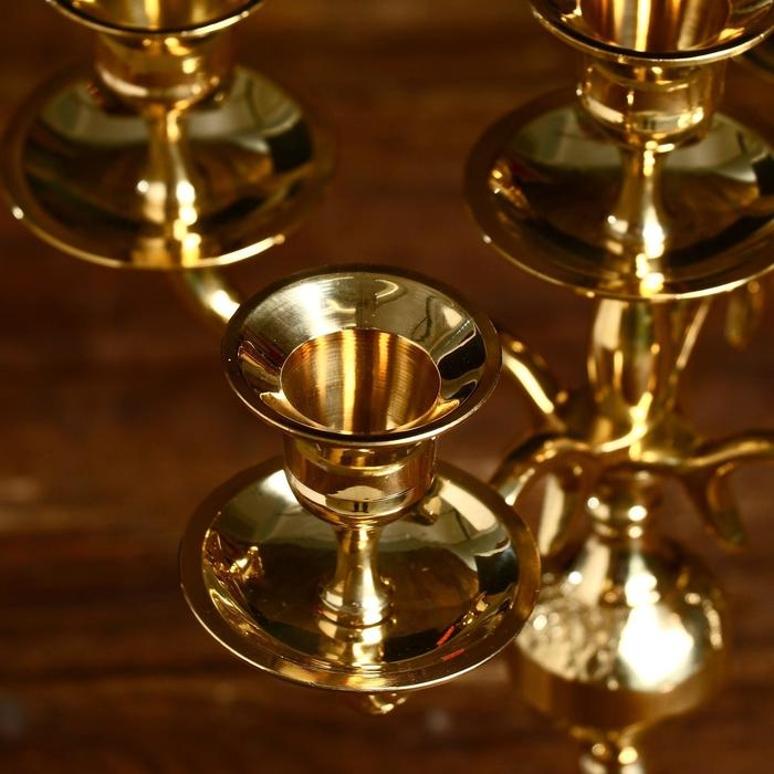 Подсвечник  Подсвечник "Хасан" на 5 свечей, латунь 23х23х23 см