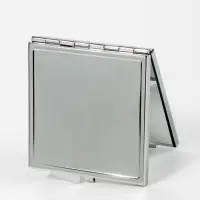 Зеркало складное, 6&times;6 см, серебристое
