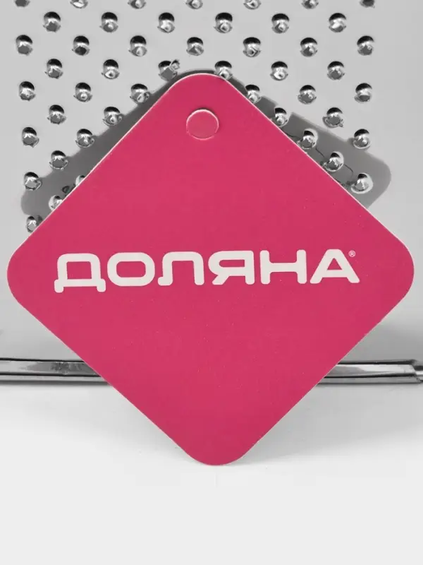 Тёрка четырёхгранная Доляна &laquo;Металлик&raquo;, 10&times;7.5&times;23.5 см, цвет хромированный