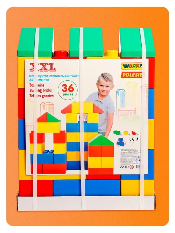 Конструктор строительный XXL, 36 деталей