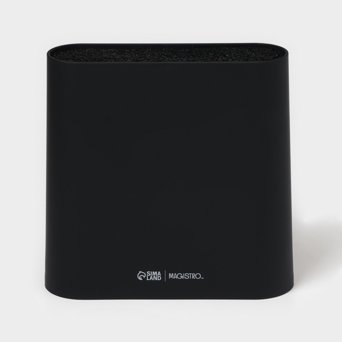 Подставка для ножей с наполнителем Magistro «Нежность», пластик, 21×7,5×22, чёрная Подставка для ножей с наполнителем Magistro «Нежность», пластик, 21×7,5×22, чёрная
