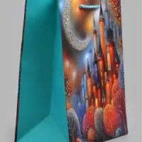 Пакет подарочный ламинированный "Город", S 18 x 23 х 10 см