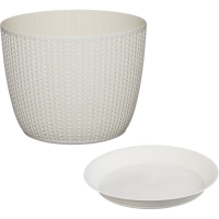 Кашпо ВЯЗАНИЕ D180мм 2,8л с поддоном М 3121