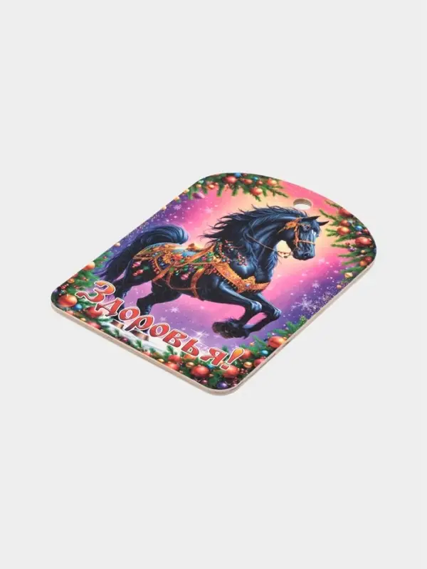 Доска разделочная сувенирная Дарим Красиво «Символ года. Здоровья», дерево, 27.5×19.5×0.5 см, разноцветная Доска разделочная сувенирная Дарим Красиво «Символ года. Здоровья», дерево, 27.5×19.5×0.5 см, разноцветная