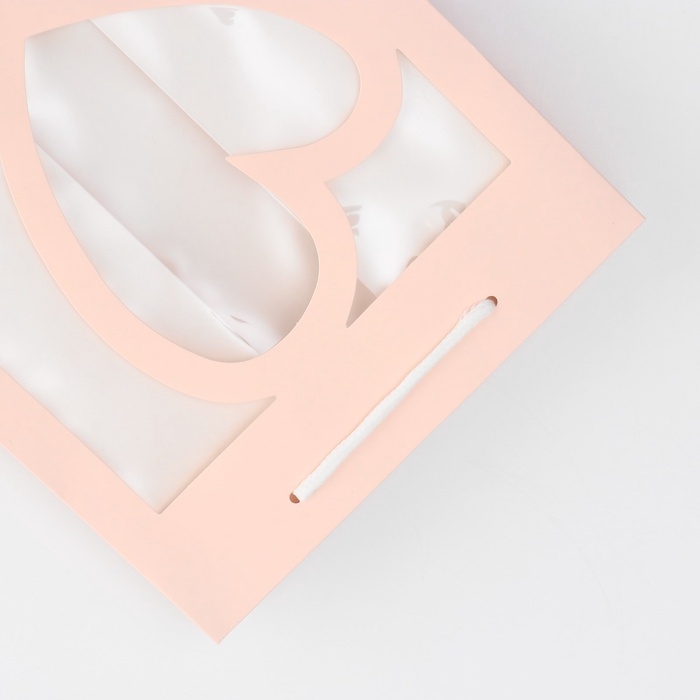 Пакет подарочный с фигурным окном, 20 х 16 х 30 см, розовый Пакет подарочный с фигурным окном, 20 х 16 х 30 см, розовый