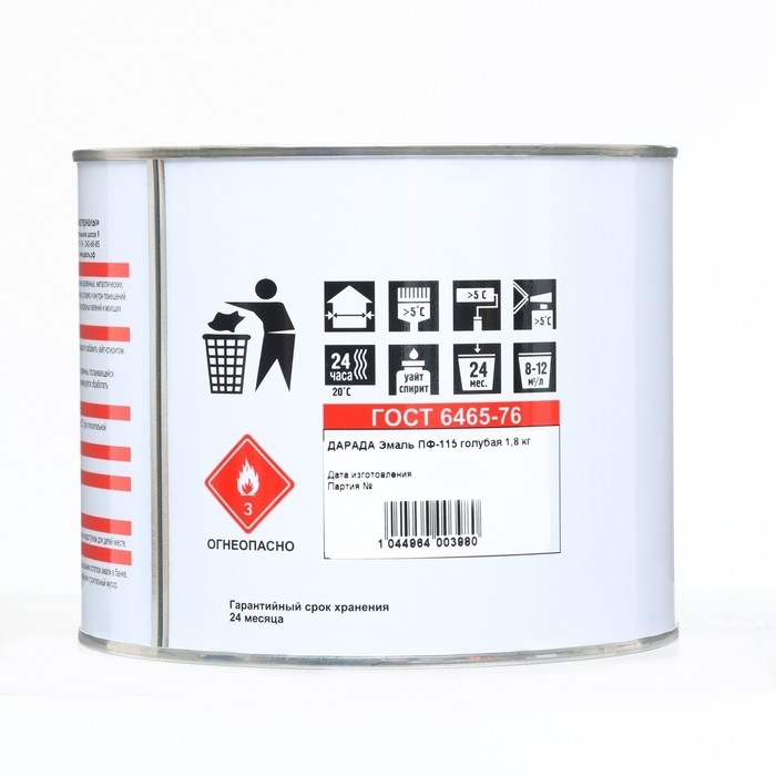 Эмаль (Дарада) ПФ-115 (ГОСТ) голубая 1,8 кг Эмаль (Дарада) ПФ-115 (ГОСТ) голубая 1,8 кг