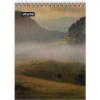 Блокнот А5,80л,клетка,метал.гребень,цв.обложка Природа,в ассорт